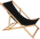 Дерев'яний шезлонг Springos для саду 3-ступінчасте регулювання Чорний (DC0006BL) - зображення 1