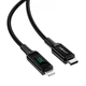 Кабель ACEFAST C6-01 Type-C to iP, 3A, 30W, 1.2m, nylon, zinc connectors, Black (6974316281030) (14668) - изображение 3