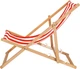 Дерев'яний шезлонг Springos для саду 3-ступінчасте регулювання Біло-червоний (DC0006WRS) - зображення 3