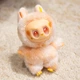 Мягкая игрушка сюрприз брелок на рюкзак Labubu Happiness желтого цвета для мальчика и девочки, Лабуба коллекционная Лабубу желтый 3 серии The Monsters 16 см, жёлтая - изображение 4