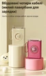 Зовнішній акумулятор Power Bank 20000 mAh 4в1 з вбудованими кабелями (Lightning, Type-C, MicroUSB) та LED-ліхтариком Space Bear Бежевий - изображение 10