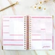 Планер Carnet Goals Planner A5 на пружине (английская версия) — ежедневник, еженедельник, планировщик целей, розовый - изображение 3