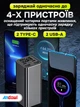 Повербанк умб 30000 mah зі швидкою зарядкою 100 w pd qc Andowl power bank Q-CD1013X1 для ноутбука макбука айпада планшета телефону смартфона 2 type c 2 usb a powerbank зовнішній портативний акумулятор повербанки великої ємності білий - зображення 5