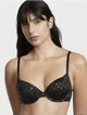 Комплект Victoria’s Secret Чорний з золотистим 34C-S - изображение 2