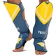 Защита голени и стопы кожаная для единоборств защита для ног Fistrage Fight Gear 7860 размер XL Blue-Yellow - изображение 3