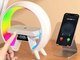 Лампа нічник із Bluetooth колонкою з бездротовою зарядкою, підтримка Qi, G-Lite XM-X63 / RGB світильник (L) - зображення 4