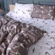 Простынь MirSon Бязь 17-0826 Flying birds brown 150 х 220 см (2200011564210) - изображение 2