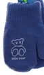 Рукавицы вязка утепленеые со шнурками для мальчика Litte bear светло-синий 3г+ (54865) - изображение 2