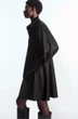 Сукня COS gathered-sleeve mini shirt dress 1202027001 36 Чорний - изображение 4