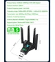 Wi-Fi адаптер AC1300 WiFi5 USB 3.0 5Ггц+2.4Ггц 4 антенны - изображение 4