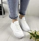Кроссовки женские EMELI 915/5, натуральная кожа, 37 белые (2708) - изображение 1