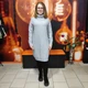Платье вязаное тёплое платье воротник хомут шерсть под горло L-XL серое - изображение 5