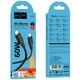 Дата кабель HOCO X124 Bien silicone Type-C to Type-C 60W (1m) (Black) (243445) - зображення 3