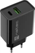 Мережевий зарядний пристрій Natec Ribera 20W 1 x USB-A + 1 x USB-C Black (NUC-2062) - зображення 3