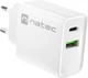 Мережевий зарядний пристрій Natec Ribera 20W 1 x USB-A + 1 x USB-C White (NUC-2061) - зображення 6