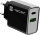 Мережевий зарядний пристрій Natec Ribera 20W 1 x USB-A + 1 x USB-C Black (NUC-2062) - зображення 6