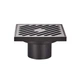 Душовий трап KOER FD10-100x100-180-Black (прямий відвід) (Чорний) (KR3414) - зображення 1