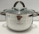 Кастрюля из нержавеющей стали с крышкой Bohmann 24 см, 6.6 л (BH-1424) - изображение 1