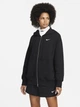 Толстовка на молнии с капюшоном на флисе женская Nike Sportswear Phoenix Oversized Fleece DQ5758-010 S Black/Sail (0196149282947) - изображение 5