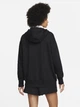 Толстовка на молнии с капюшоном на флисе женская Nike Sportswear Phoenix Oversized Fleece DQ5758-010 S Black/Sail (0196149282947) - изображение 6