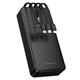 Павербанк 20000mAh з вбудованими кабелями Lightning, Type-C, Micro-USB, USB BOROFONE BJ84A 1USB Чорний - зображення 1
