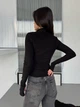 Жіноча приталена кофта на блискавці Uaclothes 42 Чорний (like36335-167581364) - изображение 3