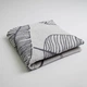 Полотенце махровое для душа с рисунком перо GM Textile 70х140см 400г/м2 (Серый) - изображение 1