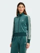 Толстовка на молнии без капюшона женская Adidas Originals X Liberty London Debossed Velvet Firebird JW5267 M Зеленая (4068811573416) - изображение 5
