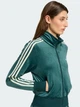 Толстовка на молнии без капюшона женская Adidas Originals X Liberty London Debossed Velvet Firebird JW5267 M Зеленая (4068811573416) - изображение 8