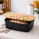 Хлібниця 345 х 235 х 130 мм Чорна Maestro MR-1776-BLACK - изображение 2