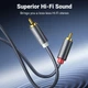 Аудіокабель UGREEN AV104, 2RCA Male to 2RCA Male, ABS, 5m Black - изображение 3