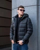 Куртка чоловіча зимова з капюшоном стьобана 52 графіт - зображення 1