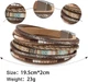 Многослойный браслет Urbankit Богемный Шарм One Size Коричневый (DE87O) - изображение 6