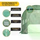 Садовая теплица Garden Green Mosquito Door 4×2.5 м 10 м² с москитной сеткой на входе металлический каркас диаметр трубы 19 мм 4 секции 8 окон зеленая пленка из УФ-4 - изображение 5