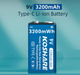 Акумулятор крона 9V 3200mAh із вбудованим зарядним пристроєм через USB кабель TYPE-C вхід KOSHARE L-ION - зображення 1