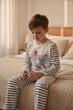 Пижама для мальчика Baykar детская пижамка хлопок р 8 128-134 см 8-9 лет Лев арт 9084-511 Белый - изображение 4