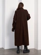 Пальто ISSA PLUS 15473 3XL темно-коричневое (issa2007682775118) - изображение 3