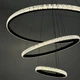 Люстра светодиодная подвесная LUMINARIA JULIE 75W 3R APP 600х1100 BLACK/CLEAR 220V IP20 для кухни, спальни, гостиной - изображение 7