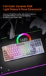 Игровая клавиатура с RGB-подсветкой Meetion MK14 Bluetooth 5.0/2.4G/ USB-C 4000 mAh White (MK14w) - изображение 7