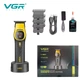 Тример для стрижки VGR V885T 4 насадки LED display BLDC мотор GOLD - зображення 2