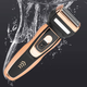 Акумуляторна електробритва-тример 3в1 Geemy GM-595 із 3 змінними головками Black-Gold (5435) - зображення 5