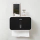 Держатель для туалетной бумаги клеящийся MBM HOME BP-15 WHITE/BLACK белый/черный - изображение 3