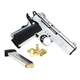Стартовий пістолет Kuzey 911 SX matte chrome, чорні ручки, з дод. магазином (Colt 1911)+ 15 патронов - зображення 3