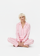 Женская пижамная рубашка Primark Twill Boyfriend Pyjama XXS для дома и сна Розовый (8604) - изображение 3