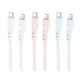 Кабель HOCO X97 Crystal color silicone charging data cable iP white (6931474799791) (14787) - зображення 5