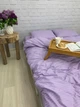 Півтораспальне підковдра бузковий страйп-сатин 100% хлопка - зображення 4