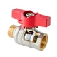 Кран кульовий ГШМ Koer Extreme KE.218-15 - 1/2" FM ручка "метелик" червона (KR5759) - изображение 3