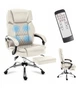 Офисное кресло Adler Boss 6.0 Beige с массажером и подставкой для ног до 130 кг (5903796018844) - изображение 1