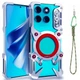 Чохол Metal Cyber Bamper для Motorola Edge 60 з кільцем та шнурком - тримачем silver - зображення 1