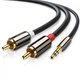 Аудіокабель UGREEN AV116 3.5mm to 2RCA 5m, Black - зображення 3
